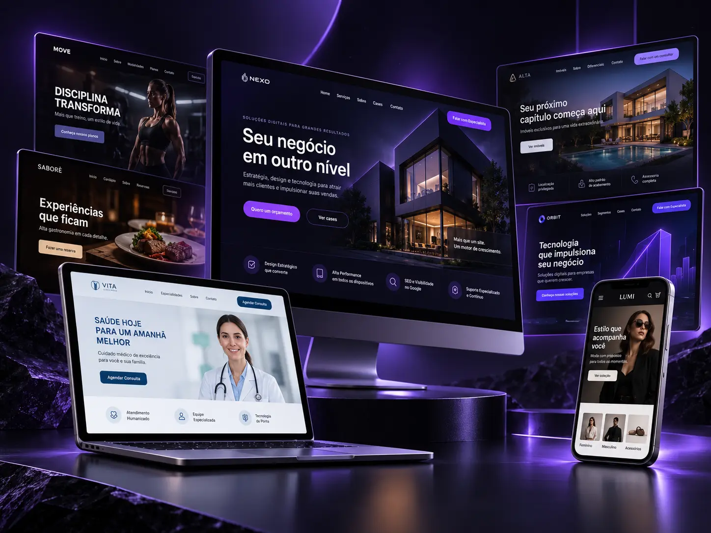 Projetos de Sites Profissionais - Master Agency